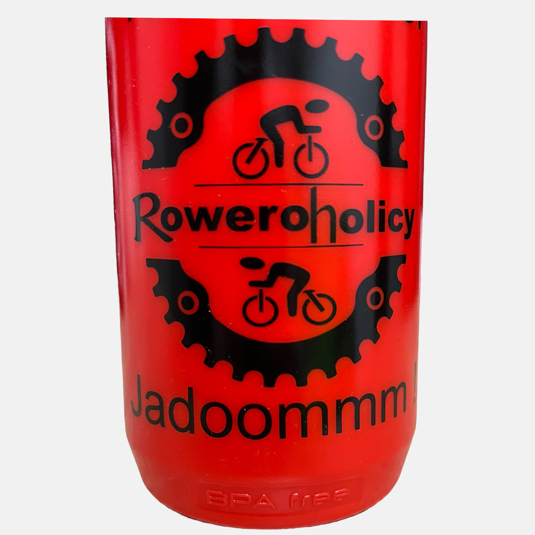Bidon rowerowy 750 ml Roweroholicy czerwony - obrazek 4